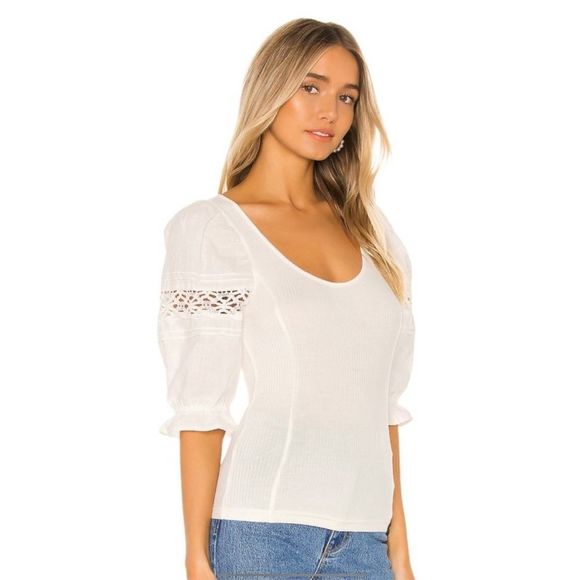 Free People Something Special Tee In White, Size Large - Picture 12 of 13